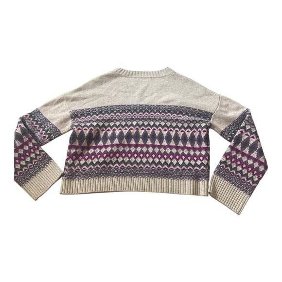 Harper Lane Logan Fairlsle Crewneck Sweater Merino Wool Sz Medium - Picture 4 of 5